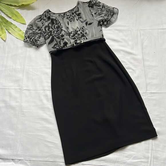⭐️nwt Connected Apparel Belted Dress⭐️ - Picture 2 of 7